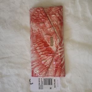 Brahmin Veronica Pink Flamingo Melbourne Genuine Leather Wallet